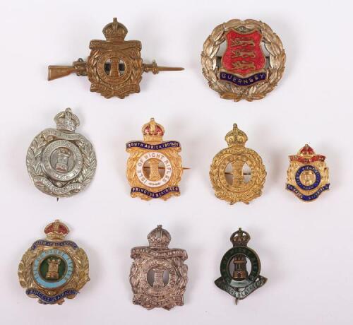 Selection of Princess Beatrice&rsquo;s Isle of Wight Rifles Sweetheart Brooches
