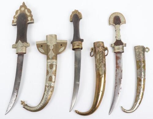 3x Assorted Moroccan Daggers Jambya