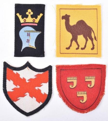 4x WW2 Cornwall Home Guard Cloth Formation Signs