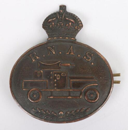 WW1 Royal Naval Air Service Armoured Car Squadron Collar Badge