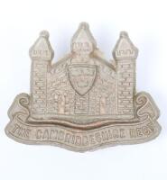 WW2 Cambridgeshire Regiment War Economy Plastic Cap Badge