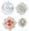 4x WW2 British War Economy Scottish Regiments Plastic Cap Badges - 2