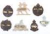 7x WW2 British War Economy Plastic Cap Badges - 2