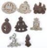 8x WW2 British War Economy Plastic Cap Badges