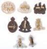 8x WW2 British War Economy Plastic Cap Badges - 2