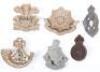 6x WW2 British War Economy Plastic Cap Badges