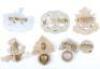 7x WW2 British War Economy Plastic Cap Badges - 2