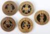 5x British Regimental Other Ranks Helmet Plate Centres