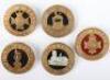 5x British Regimental Other Ranks Helmet Plate Centres