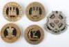 5x British Regimental Other Ranks Helmet Plate Centres