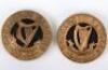 2x Variation of Irish Connaught Rangers Other Ranks Helmet Plate Centres