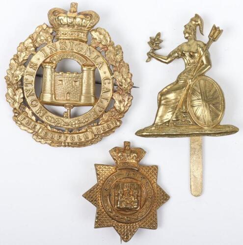 3x British Other Ranks Regimental Pagri Badges