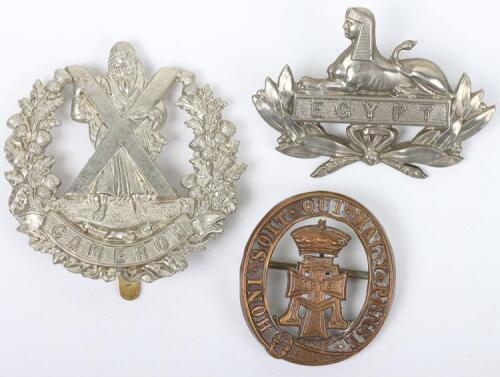 3x British Other Ranks Regimental Pagri Badges