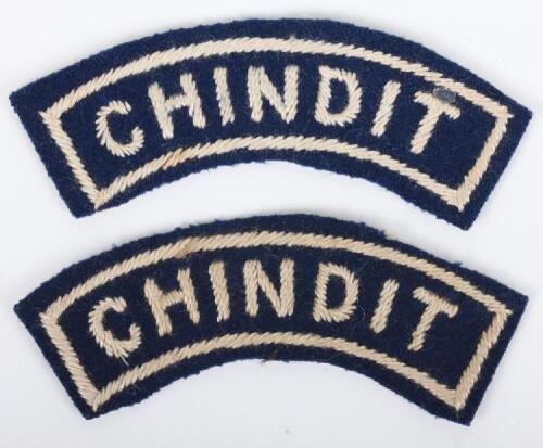 Pair of 3rd Indian Division &lsquo;Chindit&rsquo; Titles