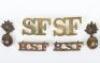 Scarce Pair of Early Victorian Pre Royal Title Scots Fusiliers Shoulder Titles