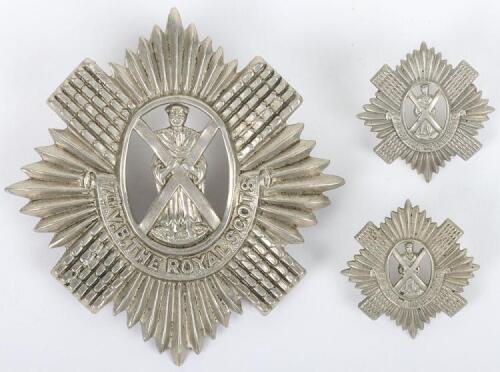 Scarce 7th Volunteer Battalion The Royal Scots Glengarry Badge and Collar Badges