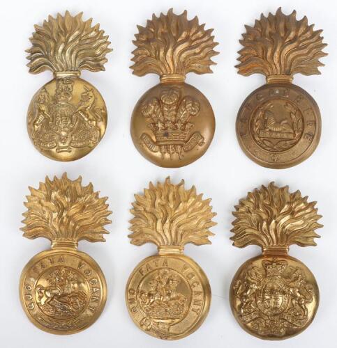 6x British Fusilier Regiment Glengarry Grenade Badges