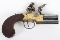 Over and Under Brass Frame Flintlock Boxlock Pocket Pistol