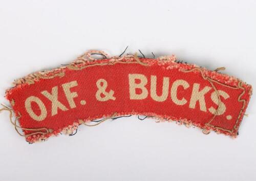 WW2 Ox & Bucks Light Infantry Printed Shoulder Title