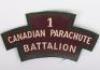 Scarce Printed 1st Canadian Parachute Battalion Cloth Shoulder Title