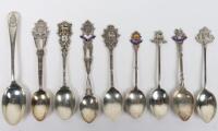 9x Hallmarked Silver Queens Royal West Surrey and East Surrey Regiment Spoons