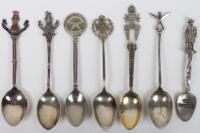 5x Hallmarked Silver Regimental Spoons of the Loyal North Lancashire Regiment, Notts & Derby Regiment, Robin Hood Rifles and 8th Gurkha Regiment