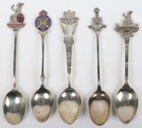 5x Regimental Spoons of Suffolk & Norfolk Regiment Interest