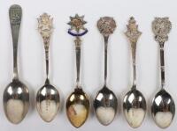 5x Hallmarked Silver Regimental Spoons of City of London Regiments