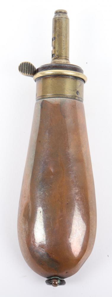 Revolver Powder Flask Bag-Shaped Copper Powder Flask for a Colt Pocket Revolver