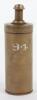 Scarce Cylindrical Brass Powder Flask - 2