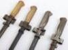 4x WW1 French Lebel Rifle Bayonets - 4