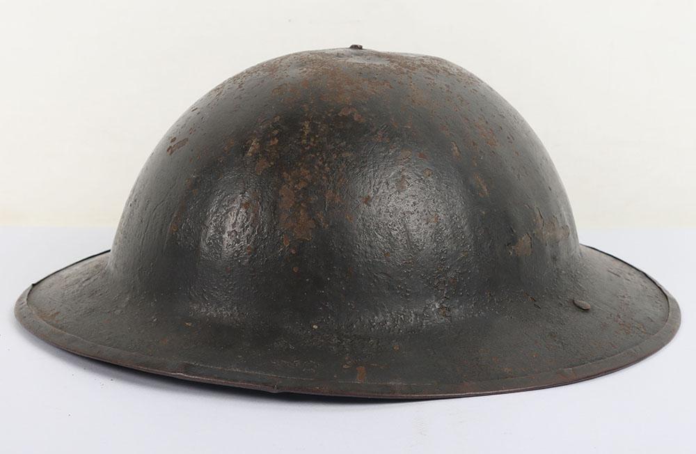 WW1 Canadian 46th Battalion 4th Infantry Division Steel Combat Helmet