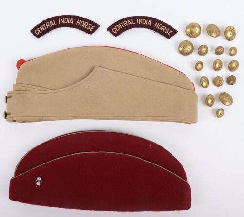 WW2 Indian Army Central India Horse Field Service Cap Grouping