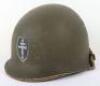 WW2 American 79th Infantry Division M-1 Steel Combat Helmet - 3