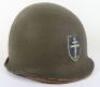 WW2 American 79th Infantry Division M-1 Steel Combat Helmet - 4