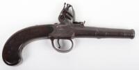 Queen Anne Style Flintlock Boxlock Cannon Barrel Pocket Pistol by WILLIAMS c.1780