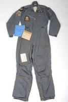 Royal Air Force Mk7 Flight Suit of Air Commodore Alex Dickson OBE QVRM AE MPhil FRSA Honorary Air Commodore No 7644 (VR) Squadron Royal Auxiliary Air Force