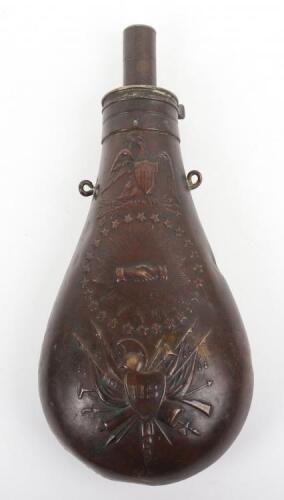 Large and Scarce American Copper Powder ‘Peace Flask’