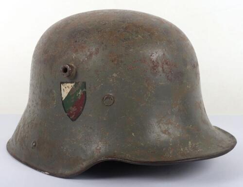 WW1 German M-16 Steel Combat Helmet Issued to Bulgarian Troops