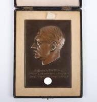 Cased Third Reich Adolf Hitler Non-Portable Plaque