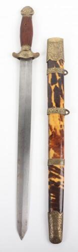 Chinese Short Sword Jian, Qing Dynasty