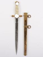 WW2 German Kriegsmarine Officers Dress Dagger by F W Holler Solingen