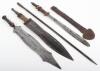 3x Assorted 19th Century African Tribal Knives - 3