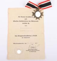 Third Reich War Service Cross 2nd Class with Swords and Award Citation