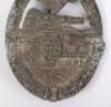 WW2 German Army / Waffen-SS Panzer Assault Badge in Silver by Hermann Aurich Dresden - 3