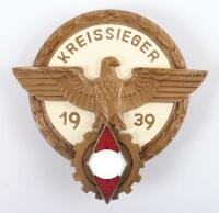 Third Reich Hitler Youth 1938 Kreissieger Badge