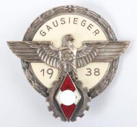 Third Reich Hitler Youth 1938 Gausieger Badge