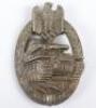 WW2 German Army / Waffen-SS Panzer Assault Badge in Bronze Daisy Variant Type B - 2