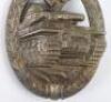 WW2 German Army / Waffen-SS Panzer Assault Badge in Bronze Daisy Variant Type B - 4