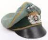 Scarce WW2 German Army Cavalry Officers Crusher Cap - 2